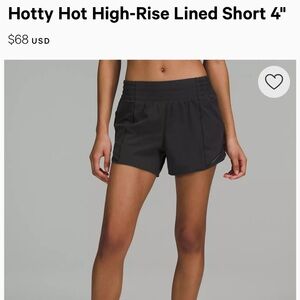 Lululemon Hotty Hot 4” Shorts - Size 4 - Black